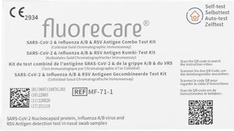 Fluorecare A/gen Comb. Covid Infl.a/b Rsv 1 Lensf. 1