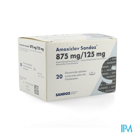 Amoxiclav Sandoz 875mg/125mg Comp 20