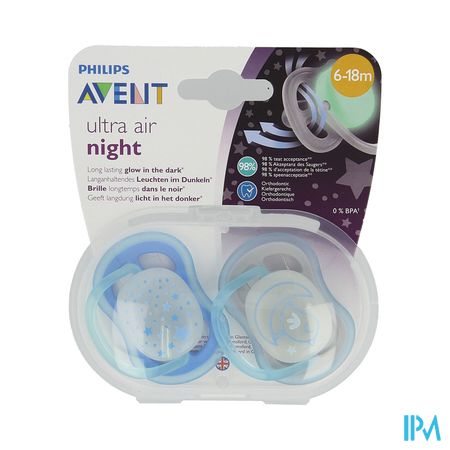 Philips Avent Sucette +6m Air Night Mix