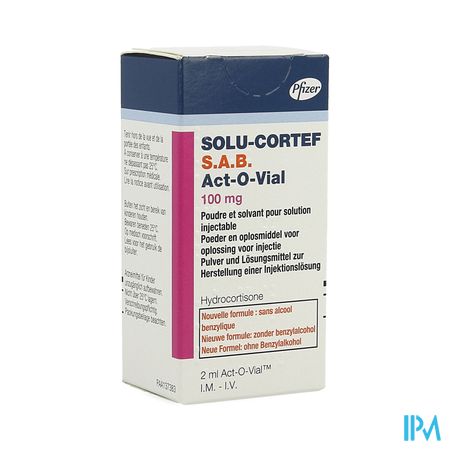 Solu-cortef Sab Actovial 100mg Pdr+solv Sol Inj 1