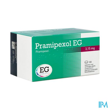 Pramipexol EG 3,15Mg Verlengde Afgifte Tabl 100