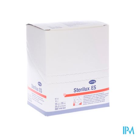 Sterilux Es 7,5x7,5cm 8l. St. 25x2 P/s 2