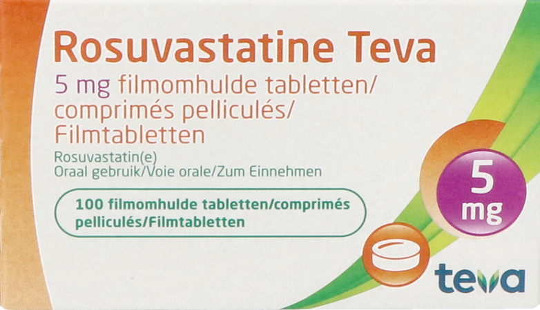 Rosuvastatine Teva 5mg Filmomh Tabl 100 3