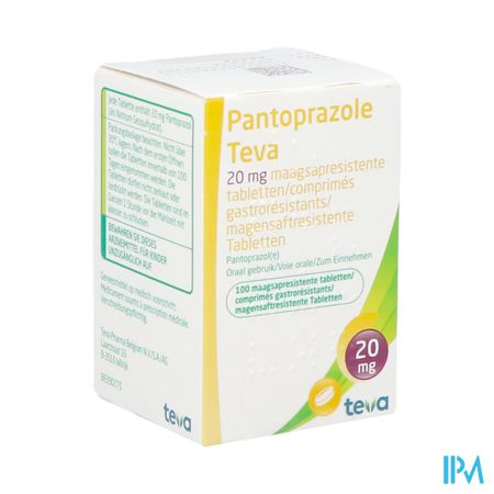 Pantoprazole Teva 20mg Comp Gastro Resist 100x20mg