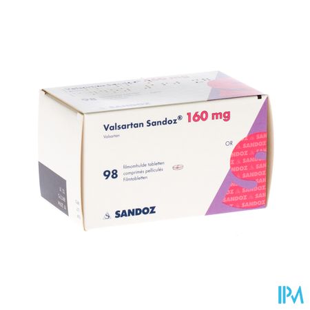 Valsartan Sandoz 160mg Filmomh Tabl 98 X 160mg 1