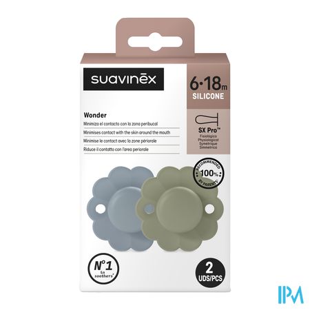 Suavinex Wonder Soother Sili.rev.6-18m Lakegr. Duo 1