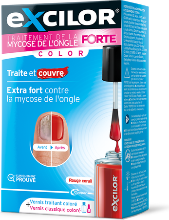 Excilor Forte Color Red Mycose Ongle 30ml+ Vao 8ml