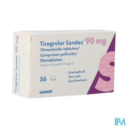 Ticagrelor Sandoz 90mg Filmomhulde Tabl 56