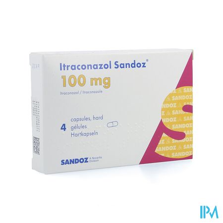Itraconazole Sandoz Caps 4x100mg