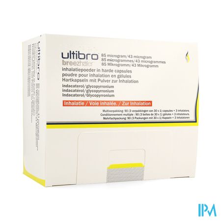 Ultibro Breezhaler 85mcg/43mcg Pulv Inhal Caps 90