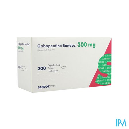 Gabapentine 300mg Sandoz Caps 200 X 300mg