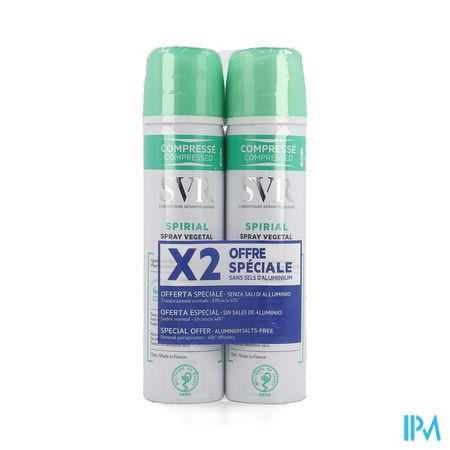 Svr Spirial Plantaardige Spray Duo 2x75ml