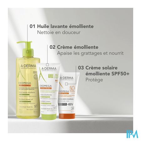 Aderma Exomega Control Creme Solaire Spf50+ 150ml 11