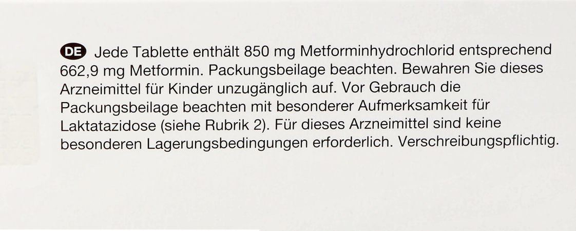 Metformine Viatris 850mg Tabl 100 3