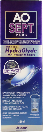 Aosept Plus Avec Hydraglyde 1x360ml + 1 Lenscase 1