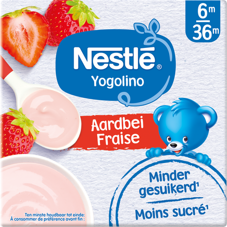 Nestle Baby Yogo Aardbei 4x100g 1