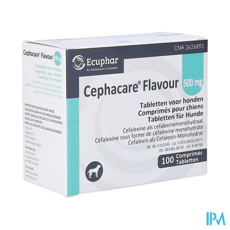 Cephacare Flavour 500mg Comp Honden 100