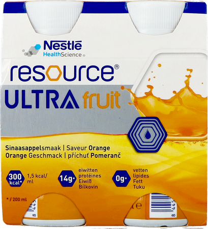 Resource Ultra Fruit Sinaasappelsmaak 4x200ml 1