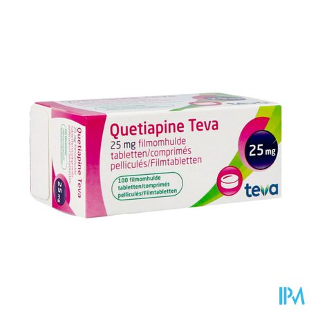 Quetiapine Teva 25mg Filmomh Tabl 100