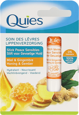 Quies Stick Levres Peau Sensible Miel&gingem. 4,5g 1