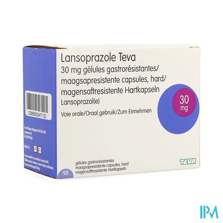 Lansoprazole Teva 30mg Caps 98 X 30mg