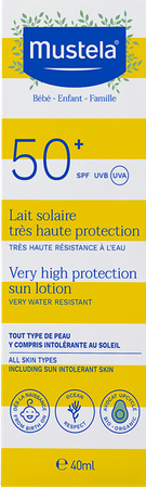 Mustela Zon Melk Heel Hoge Bescherming Ip50+ 40ml Mustela Zon Melk Heel Hoge Bescherming Ip50+ 40ml