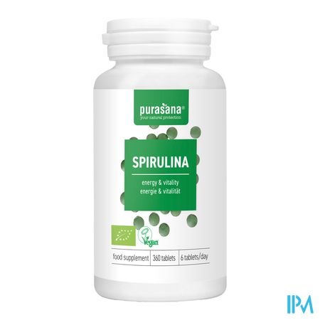 Purasana Vegan Spirulina 500mg Caps 360 Be-bio-02