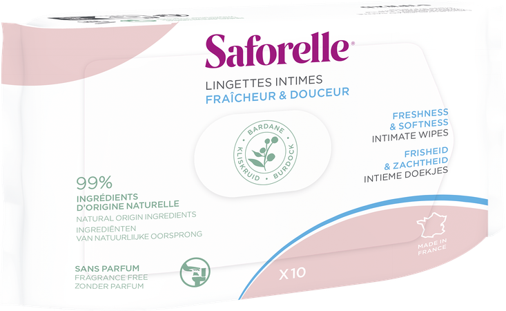 Saforelle Lingettes Flushable Pocket 10 2