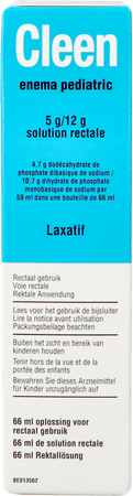 Cleen Enema Pediatric 5g/12g Sol Rectale Fl 66ml 2
