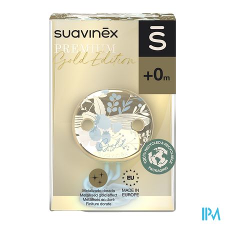 Suavinex Gold Soother Chain Blue 1