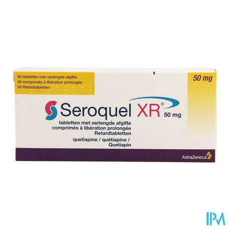 Seroquel Xr 50mg Pi Pharma Lib.prol. Comp 30 Pip 1