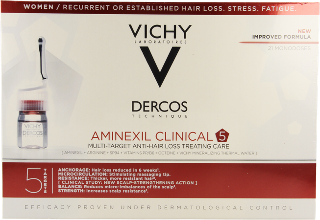 Vichy Dercos Aminexil Clinical 5 Women Amp 21x6ml 7