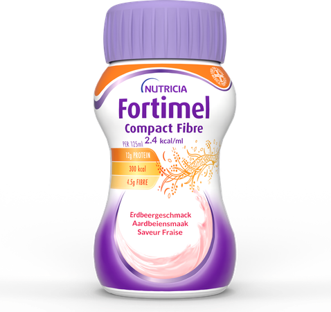 Fortimel Compact Fiber 2.4kcal Fraise 4x125ml 6