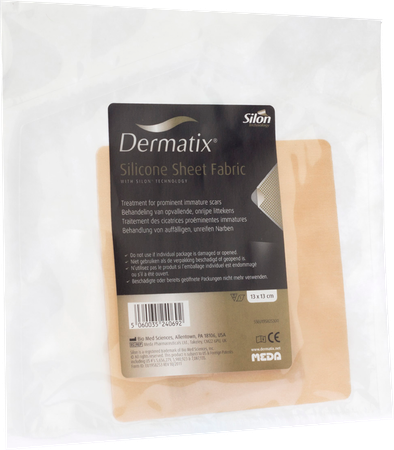 Dermatix Silicone Sheet Fabric Adh 13x13cm 1 2