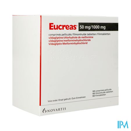 Eucreas 50mg/1000mg Orifarm Filmomh Tabl 180 Pip