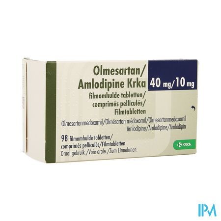 Olmesartan Amlodipine Krka 40/10mg Filmomh Tabl 98