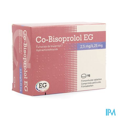 Co Bisoprolol EG 2,5 Mg/6,25 Mg Filmomh Tabl 98