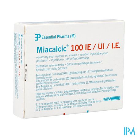 Miacalcic 100ie/ml Opl Voor Inj-inf Amp 5