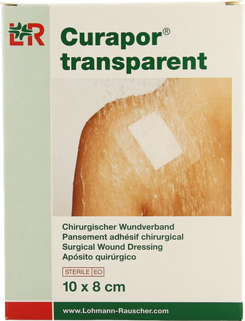 Curapor Transparant Steriel 10cmx 8cm 5 13100 3