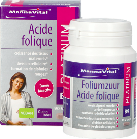 Mannavital Acide Folique Platinum V-caps 90 7