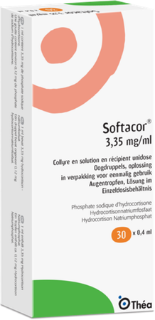 Softacor 3,35mg/ml Oogdruppels Unidose 30 X 0,4ml
