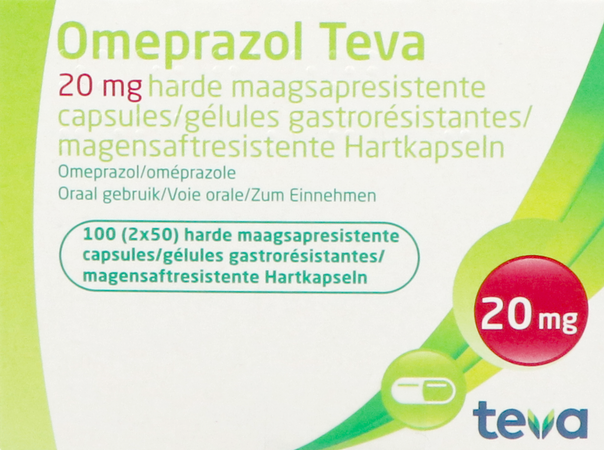 Omeprazol Teva 20mg Caps Gastro Res Piluliier 100 1