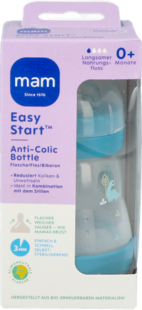 Mam Zuigfles Easy Start A/colic Matt Blauw 160ml 1