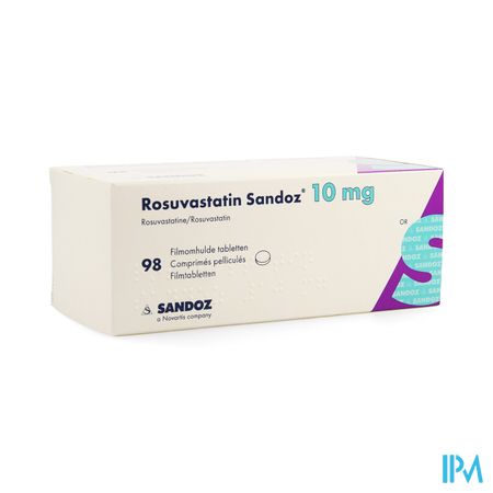 Rosuvastatin Sandoz 10mg Comp Pell 98 Opa/alu/pvc 1