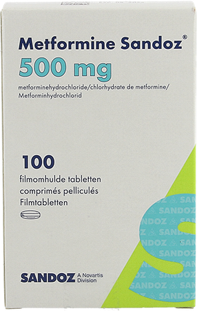 Metformine Sandoz 500mg Comp Pell Pot 100x500mg 2