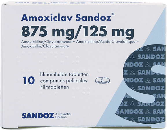 Amoxiclav Sandoz 875mg Comp 10 X 875mg 4