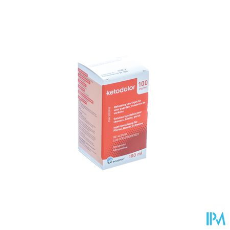 Ketodolor 100mg/ml Opl Inj Paard Rund Varken 100ml