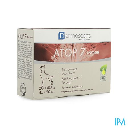 Dermoscent Atop 7 Spot On Chien 20-40kg 4x2,4ml