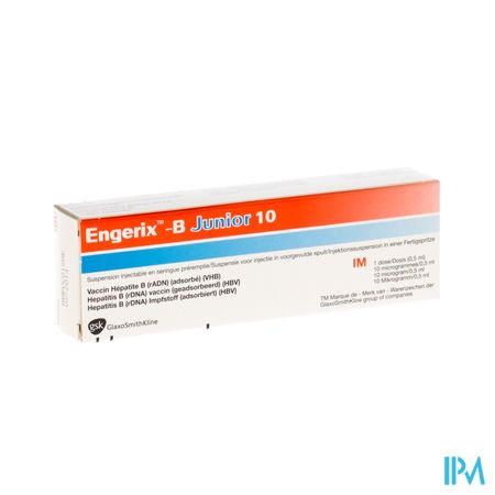 Engerix B 10 Junior Ser Im 0,5ml 1