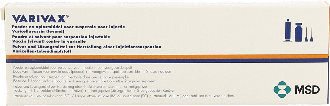 Varivax Pdr + Solv Voor Susp Inj Voorgev.spuit 1 1